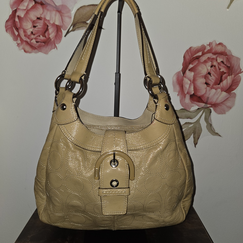 Coach Lynn Soho Hobo Dark Beige Shoulder Bag